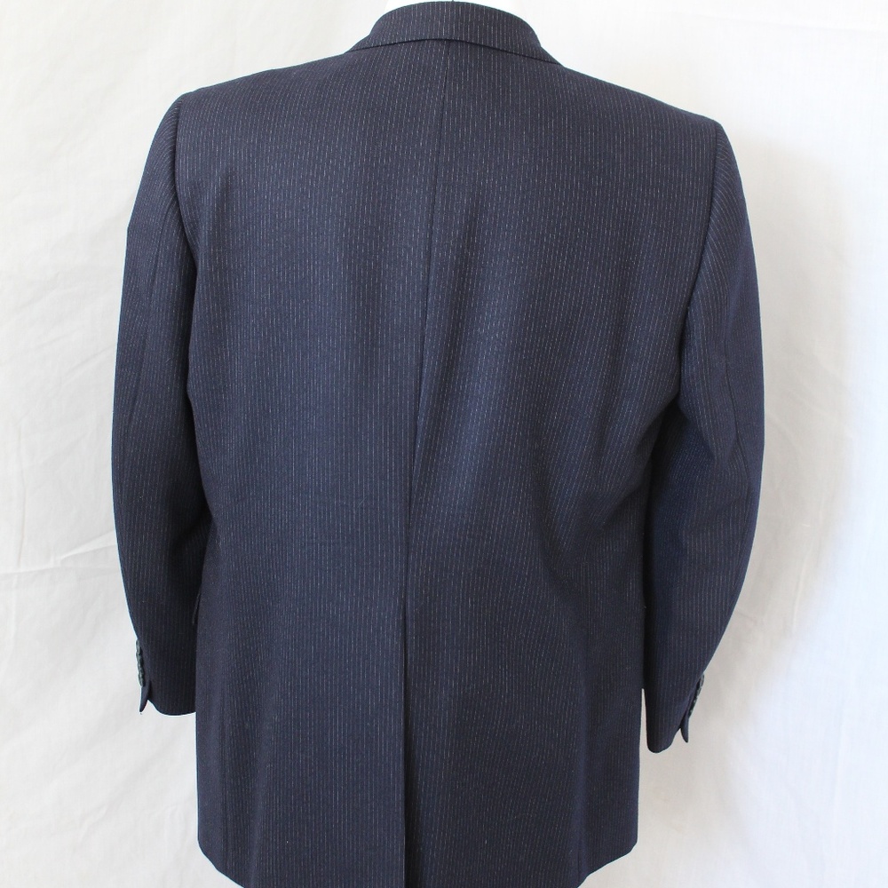 SAMUELSON men's 2 piece 100% wool navy suit 44R - Picture 3 of 8